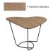 Mesa De Centro Organica Coraçao Amendoa Base Metal Preto Nacc