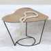 Mesa De Centro Organica Coraçao Amendoa Base Metal Preto Nacc