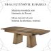 Mesa De Jantar Extensivel 162 ou 222 cm Madeira Capuccino Nacc