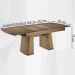 Mesa De Jantar Extensivel 162 ou 222 cm Madeira Capuccino Nacc