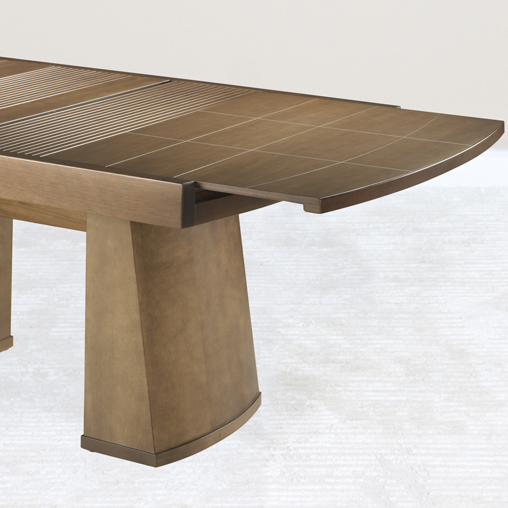 Mesa De Jantar Extensivel 162 ou 222 cm Madeira Capuccino Nacc