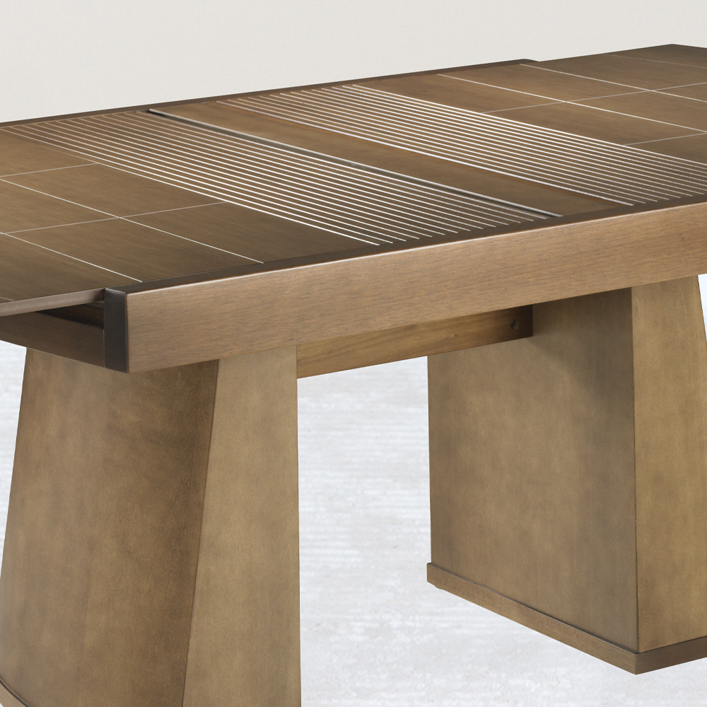 Mesa De Jantar Extensivel 162 ou 222 cm Madeira Capuccino Nacc