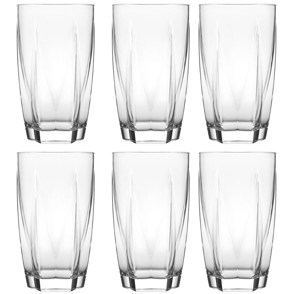 Jogo de Copos de Vidro 410ml com 6 Peças Capri Long Drink Nadir Figueiredo Transparente