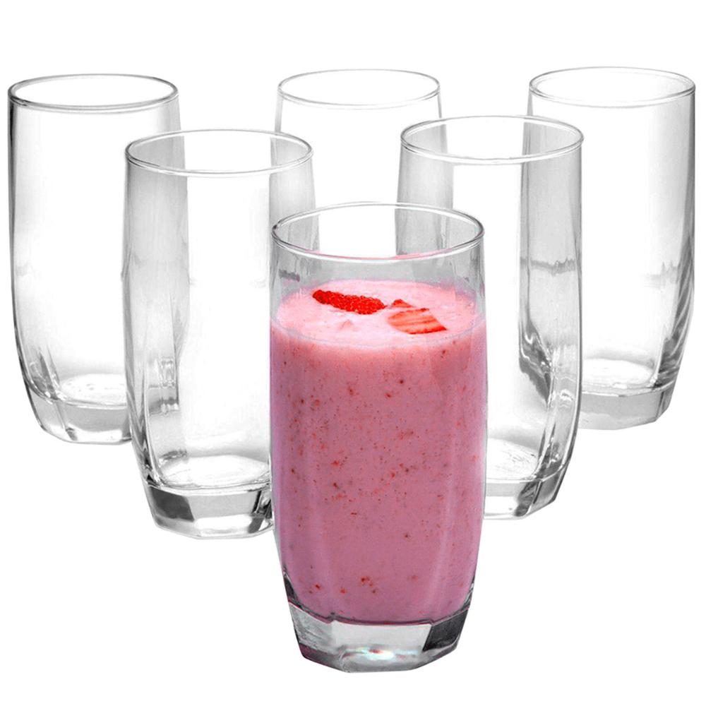 Jogo de Copos de Vidro 410ml com 6 Peças Capri Long Drink Nadir Figueiredo Transparente
