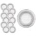 Kit 12 Pratos Fundos Duralex Pratos de Vidro Redondos Diamante 22cm Nadir Transparentes