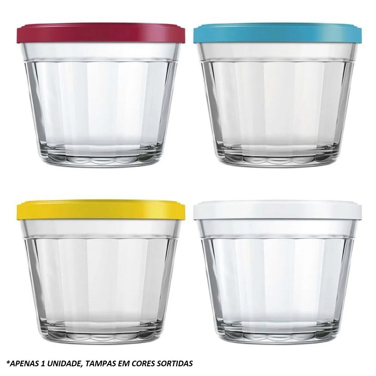 Pote Bowl Redondo de Vidro 350ml Nadir Figueredo com Tampa P
