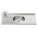 Balcão Gabinete Pia Inox 120cm Nathan 2 Portas Rústico - Nathy Móveis