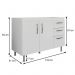 Balcão Gabinete de Pia 120cm Nathan 2 Portas Branco - Nathy Móveis