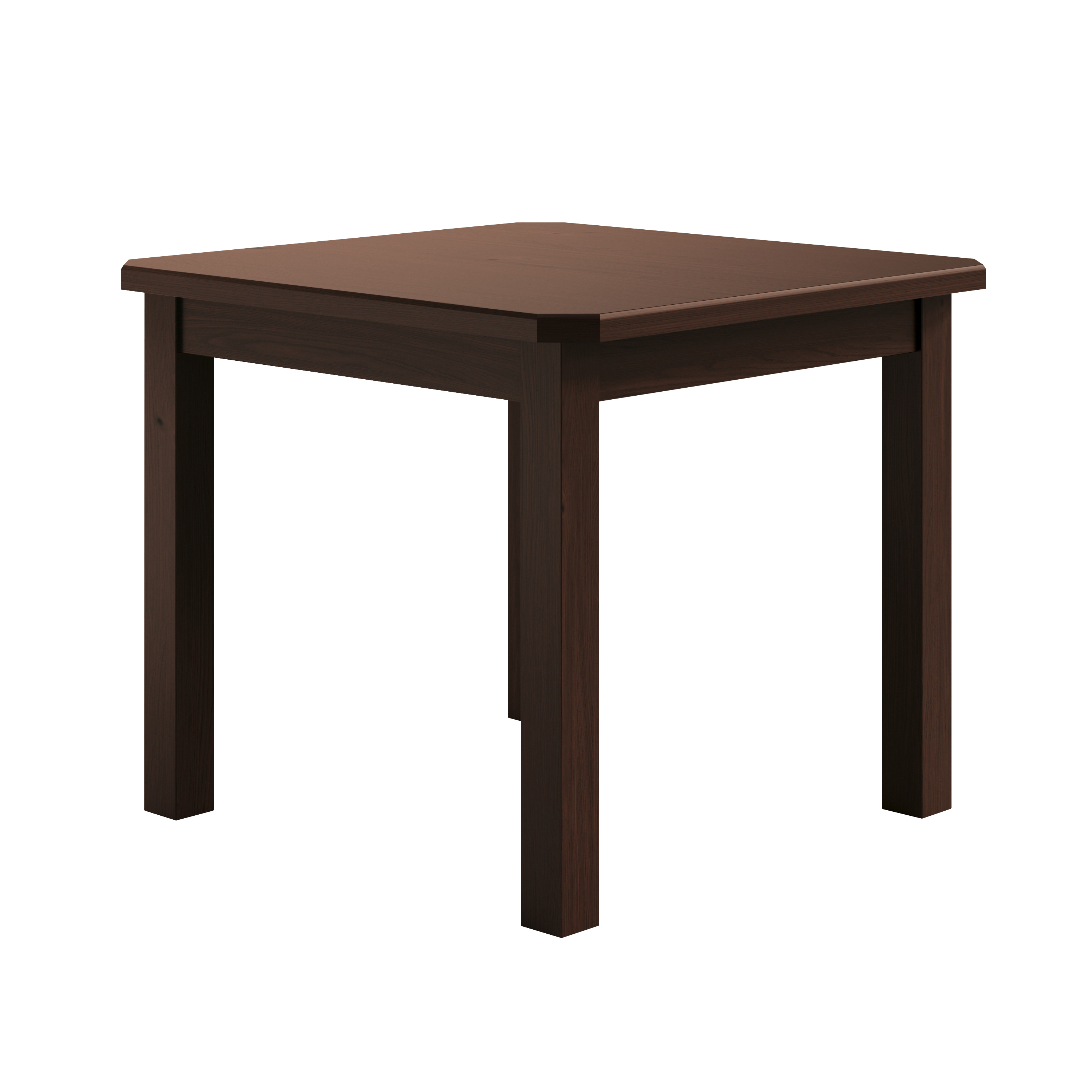 Conjunto Mesa Castanho De Madeira Maciça 88x88 + 4 Cadeiras Madeira Para Cozinha Sala De Jantar  Sfa