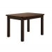 Conjunto Mesa De Madeira Castanho 120x88 Com 4 Cadeiras Estofadas Sfa