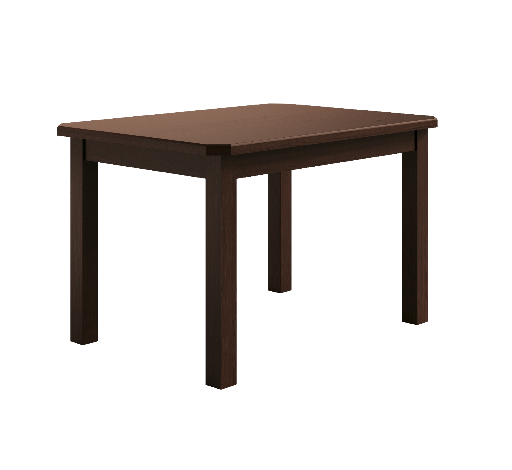 Conjunto Mesa De Madeira Castanho Maciça 120x88 + 4 Cadeiras Sfa