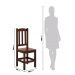 Conjunto Mesa De Madeira Castanho Maciça 120x88 + 4 Cadeiras Sfa