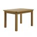 Conjunto Mesa De Madeira Nogueira 120x88 Com 4 Cadeiras Estofadas Sfa