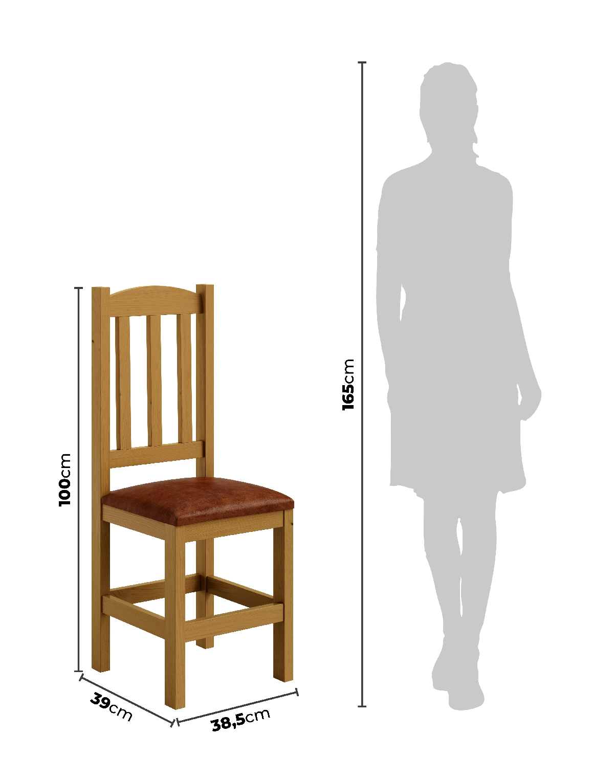 Conjunto Mesa De Madeira Nogueira 120x88 Com 4 Cadeiras Estofadas Sfa