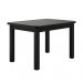 Conjunto Mesa De Madeira Preto Maciça 120x88 + 4 Cadeiras Sfa