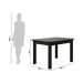 Conjunto Mesa De Madeira Preto Maciça 120x88 + 4 Cadeiras Sfa