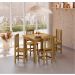Conjunto Mesa Nogueira De Madeira Maciça 88x88 + 4 Cadeiras Madeira Para Cozinha Sala De Jantar Sfa