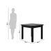 Conjunto Mesa Preta De Madeira 88x88 Com 4 Cadeiras Estofadas Para Cozinha Sala De Jantar  Sfa