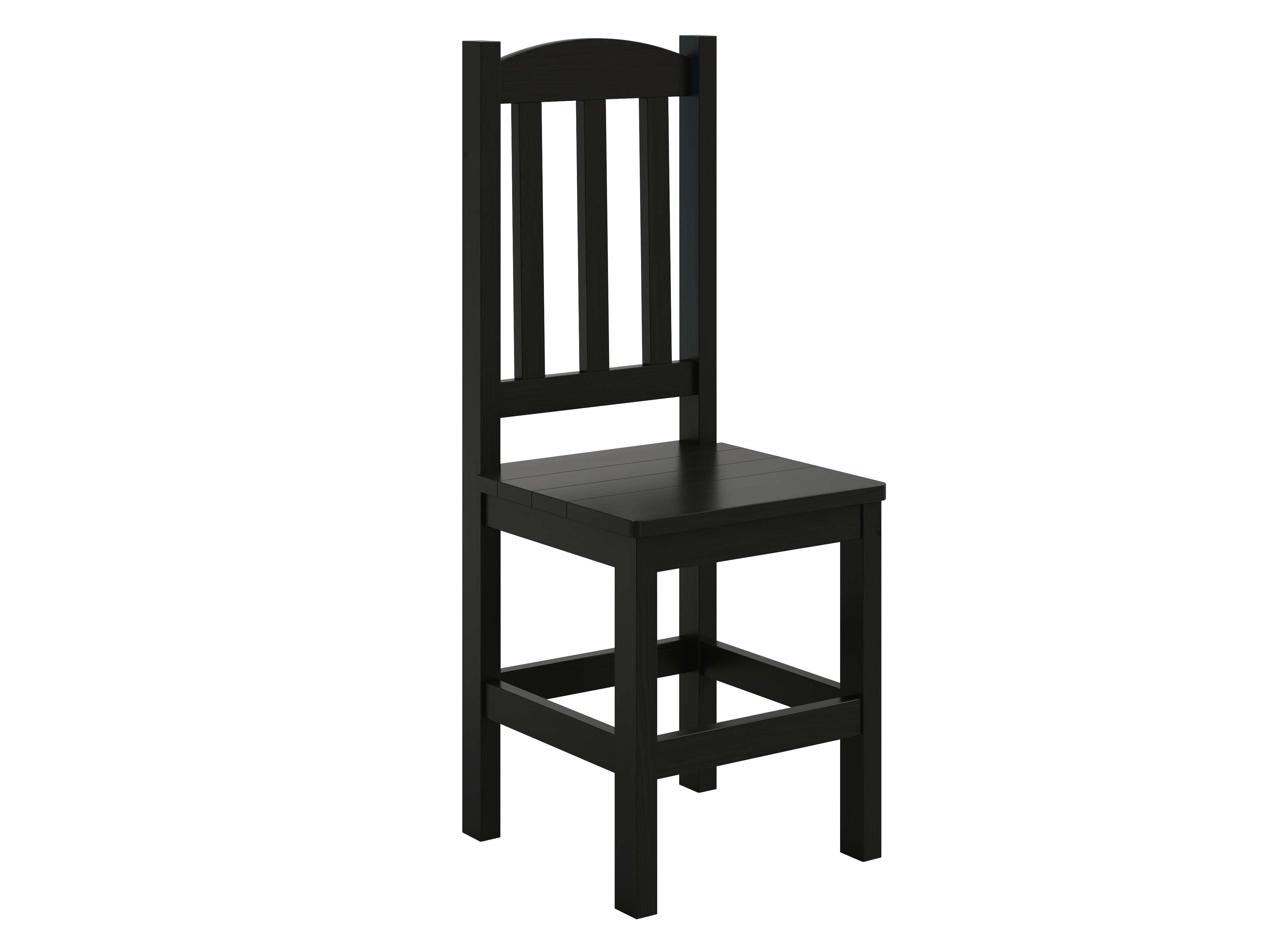 Conjunto Mesa Preta De Madeira Maciça 88x88 + 4 Cadeiras Madeira Para Cozinha Sala De Jantar  Sfa