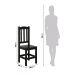 Conjunto Mesa Preta De Madeira Maciça 88x88 + 4 Cadeiras Madeira Para Cozinha Sala De Jantar  Sfa