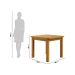 Mesa Quadrada Mel De Madeira Maciça Pinus 88x88 Para Cozinha Sala De Jantar Sfa