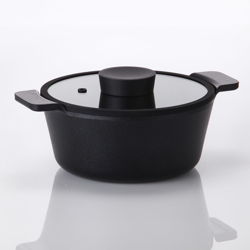 Caçarola 20cm/2,0L - Indução - Alumínio com Revestimento Cerâmico - VULKAN - Neoflam - Cor Preta