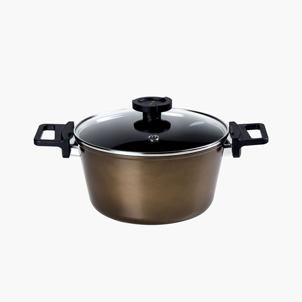 Caçarola 20cm/2,2L - Indução com Revestimento Cerâmico - Reverse - Neoflam - Cor Ouro Velho