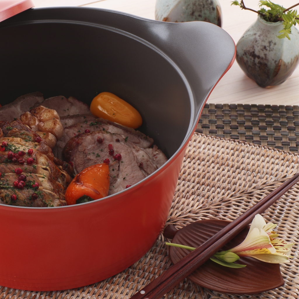 Caçarola 20cm/2,4L com Revestimento Cerâmico - Aeni - Neoflam - Cor Vermelha