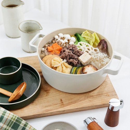 Caçarola 22cm/2,6L - Indução com Revestimento Cerâmico - FIKA - Neoflam - Cor Pérola