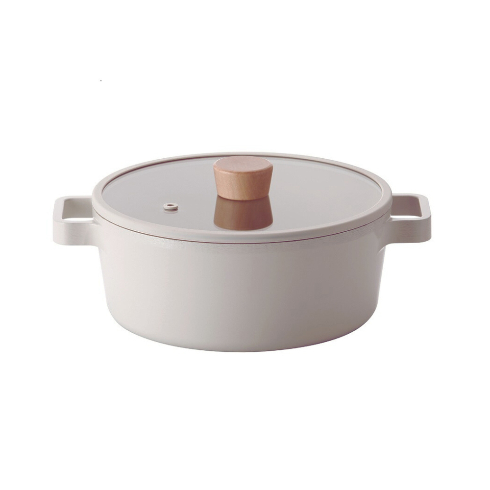 Caçarola 24cm/3,6L - Indução com Revestimento Cerâmico - FIKA - Neoflam - Cor Pérola