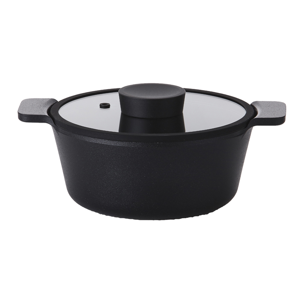Caçarola 24cm/3,7L - Indução - Alumínio com Revestimento Cerâmico - VULKAN - Neoflam - Cor Preta