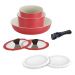 Conjunto Panelas Multiuso com Revestimento Cerâmico - Midas Plus - Neoflam - Cor Salmão - 3 Peças