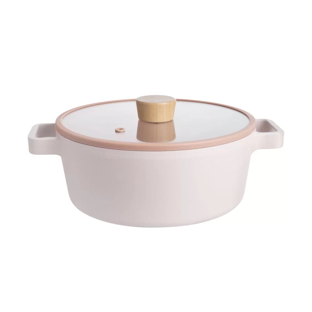 Conjunto de Panelas Indução com Revestimento Cerâmico - FIKA Rosa - Neoflam - 5 Peças