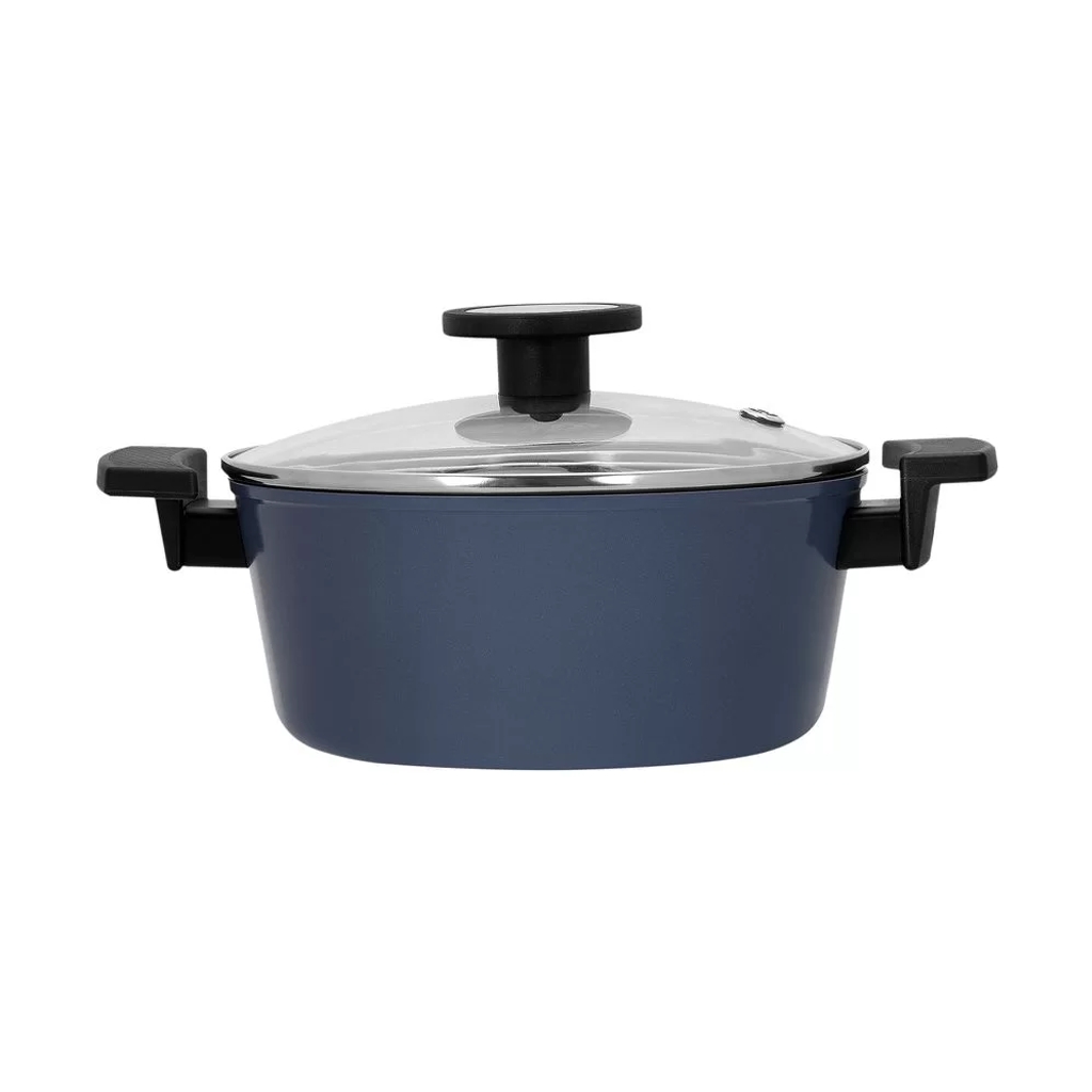 Conjunto de Panelas Indução com Revestimento Cerâmico - Reverse - Neoflam - Cor Azul - 5 peças