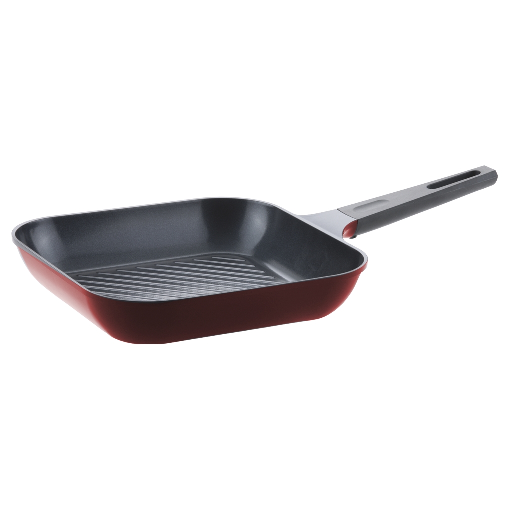 Frigideira Grill 28cm/3,35L com Revestimento Cerâmico - Amie - Neoflam - Cor Vermelha