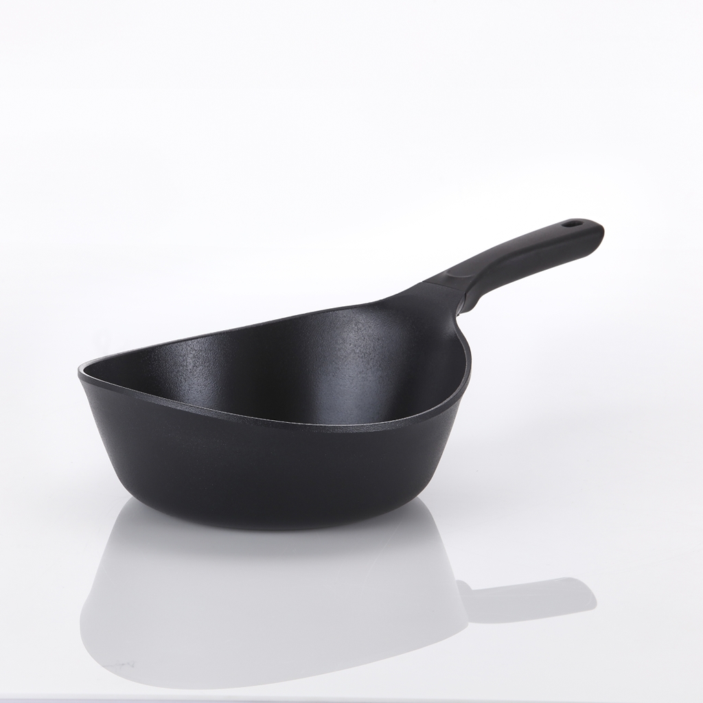 Frigideira Wok 24cm/3,7L - Indução - Alumínio com Revestimento Cerâmico - VULKAN - Neoflam - Cor Preta