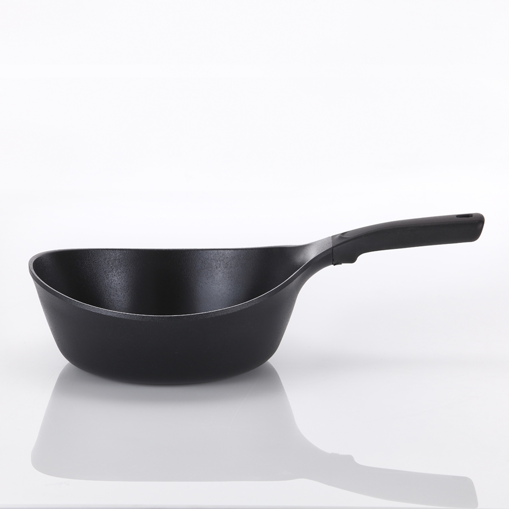 Frigideira Wok 24cm/3,7L - Indução - Alumínio com Revestimento Cerâmico - VULKAN - Neoflam - Cor Preta