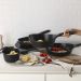 Frigideira Wok 24cm/3,7L - Indução - Alumínio com Revestimento Cerâmico - VULKAN - Neoflam - Cor Preta