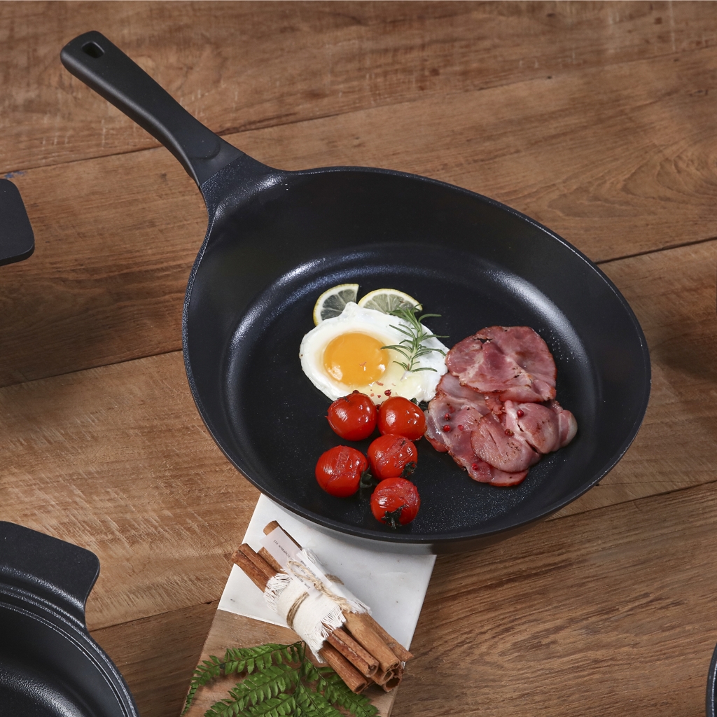 Frigideira Wok 28cm/3,8L - Indução - Alumínio com Revestimento Cerâmico - VULKAN - Neoflam - Cor Preta