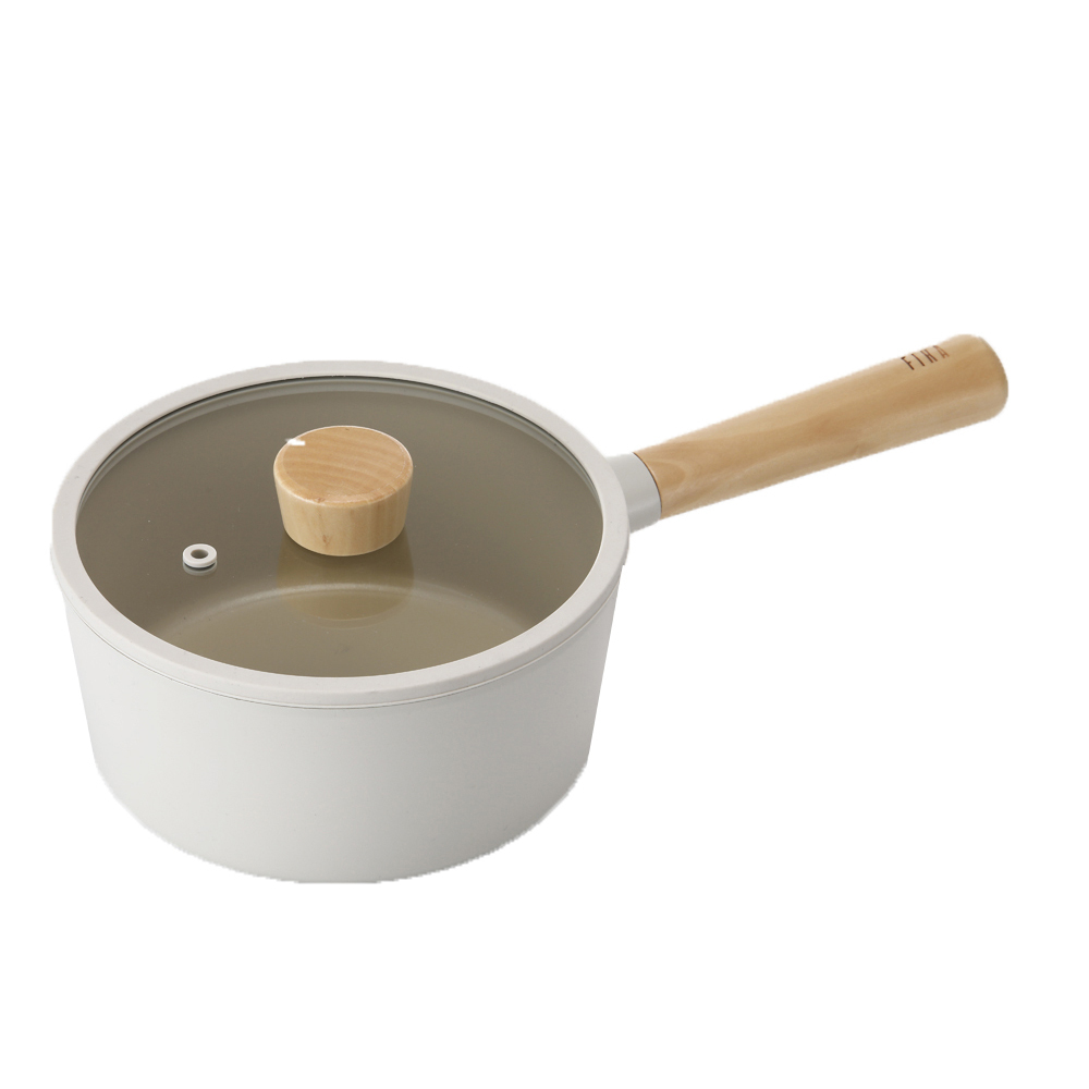 Panela 18cm/1,6L - Indução com Revestimento Cerâmico - FIKA - Neoflam - Cor Pérola