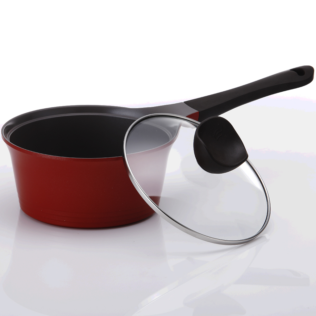 Panela 18cm/1,9L com Revestimento Cerâmico - Aeni - Neoflam - Cor Vermelha
