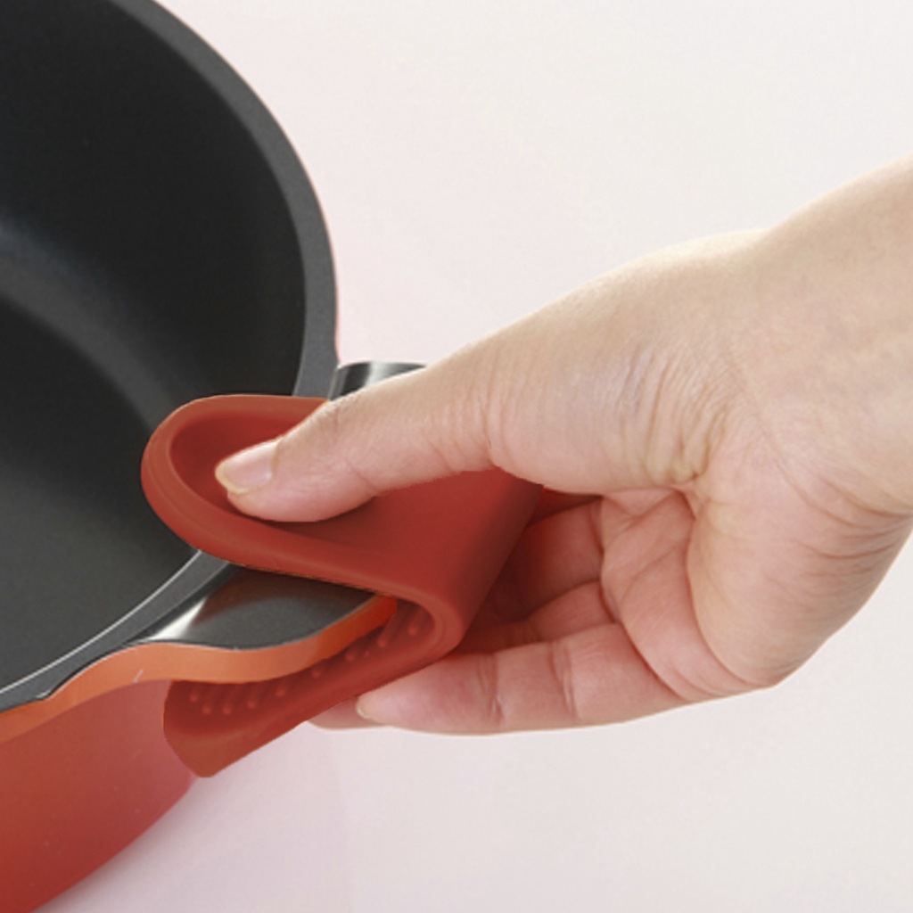 Pegador de Silicone Térmico - Silicone Grip - Neoflam - Cor Vermelho