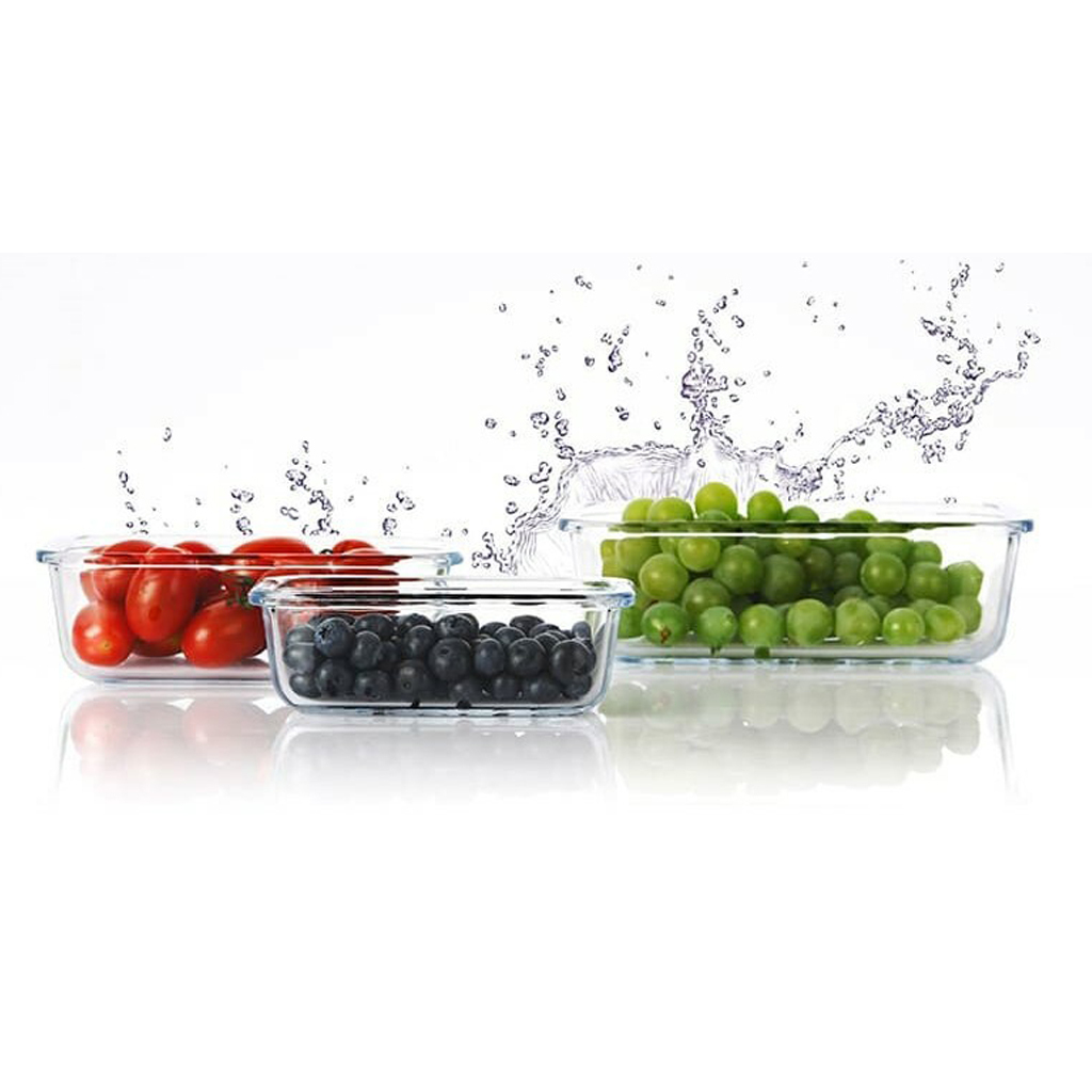 Pote de Vidro - Hermético - Retangular - Cloc Glass - Neoflam - 640ml