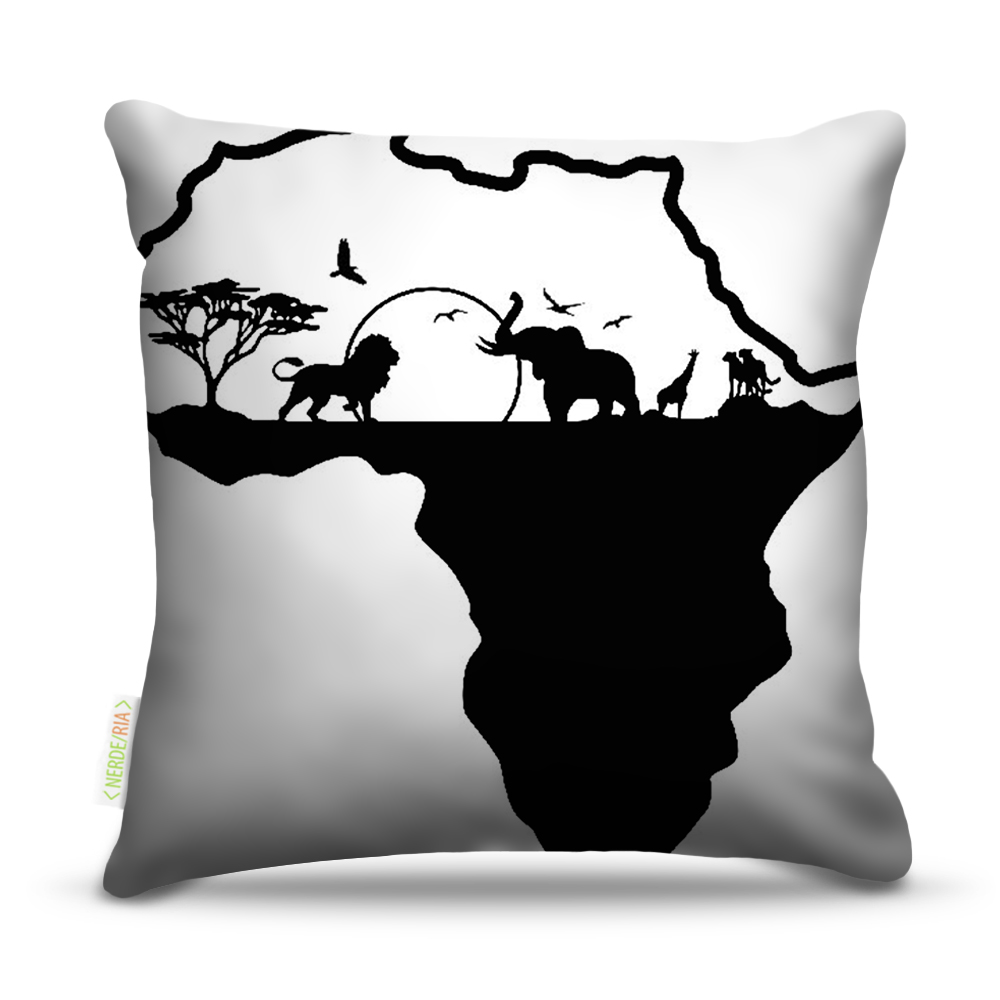 Almofada 40 x 40cm Nerderia e Lojaria africa espiral colorido