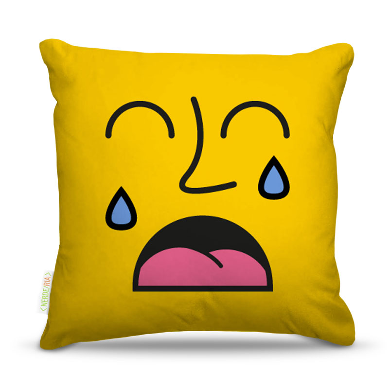 Almofada 40 x 40cm Nerderia e Lojaria amarelo desconfiado colorido