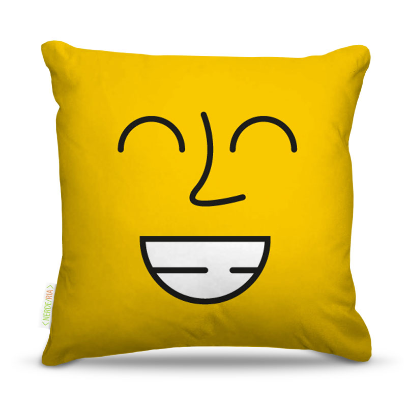 Almofada 40 x 40cm Nerderia e Lojaria amarelo indiferente colorido