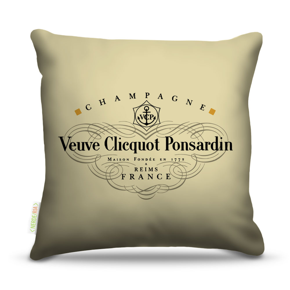 Almofada 40 x 40cm Nerderia e Lojaria bebidas moet chandon brilho colorido