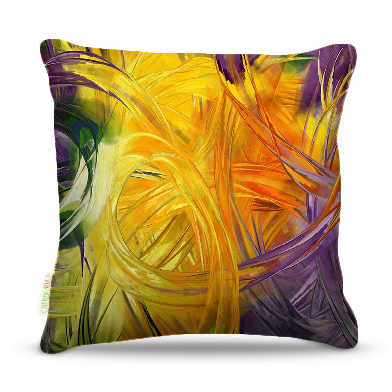 Almofada 40 x 40cm Nerderia e Lojaria fim do mar colorido