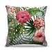 Almofada 40 x 40cm Nerderia e Lojaria flores tropicais colorido
