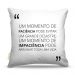 Almofada 40 x 40cm Nerderia e Lojaria frases consciencia limpa colorido